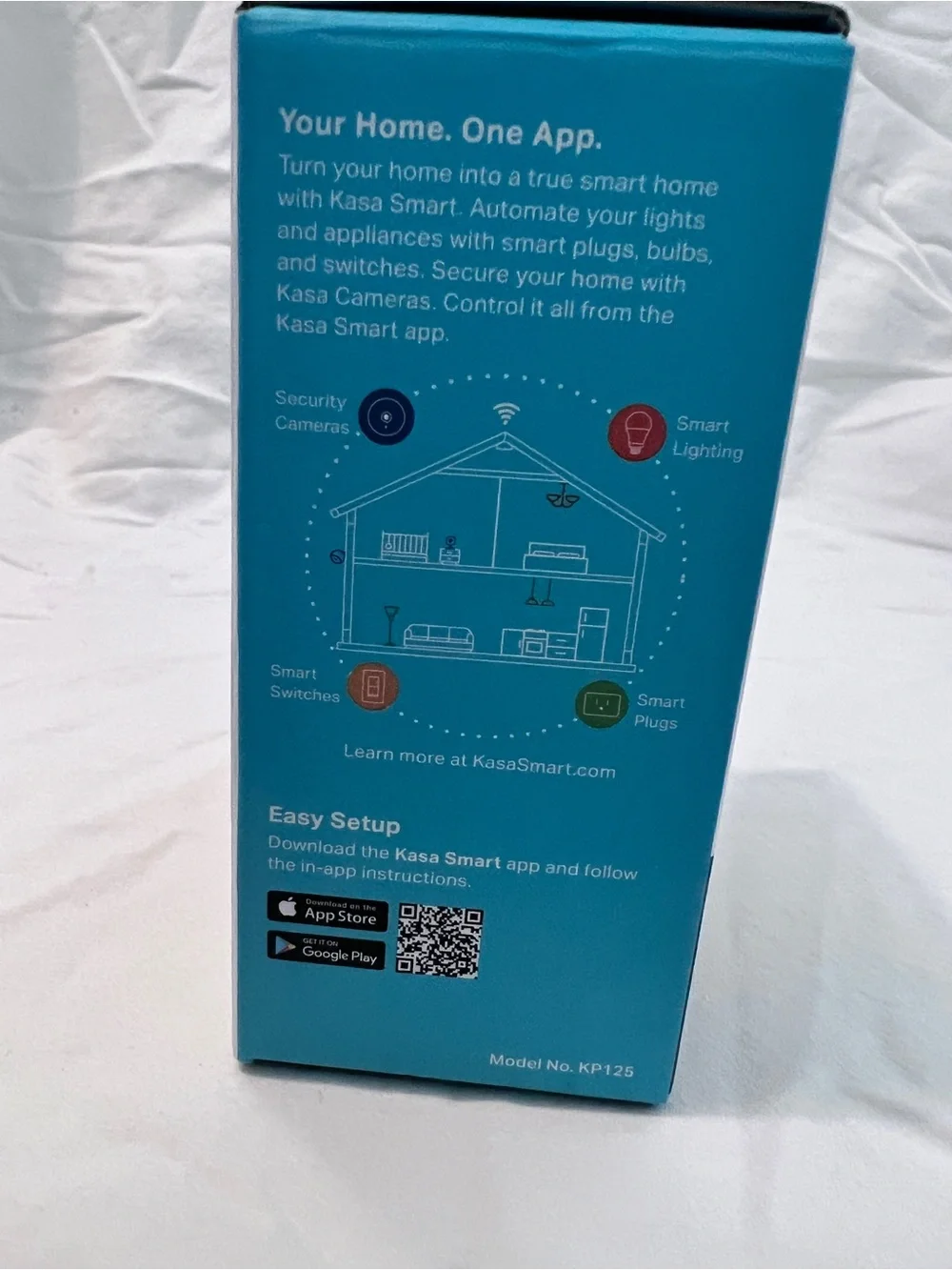 TP-Link Kasa Smart Wi‑Fi Plug Slim in White with Teal Accent